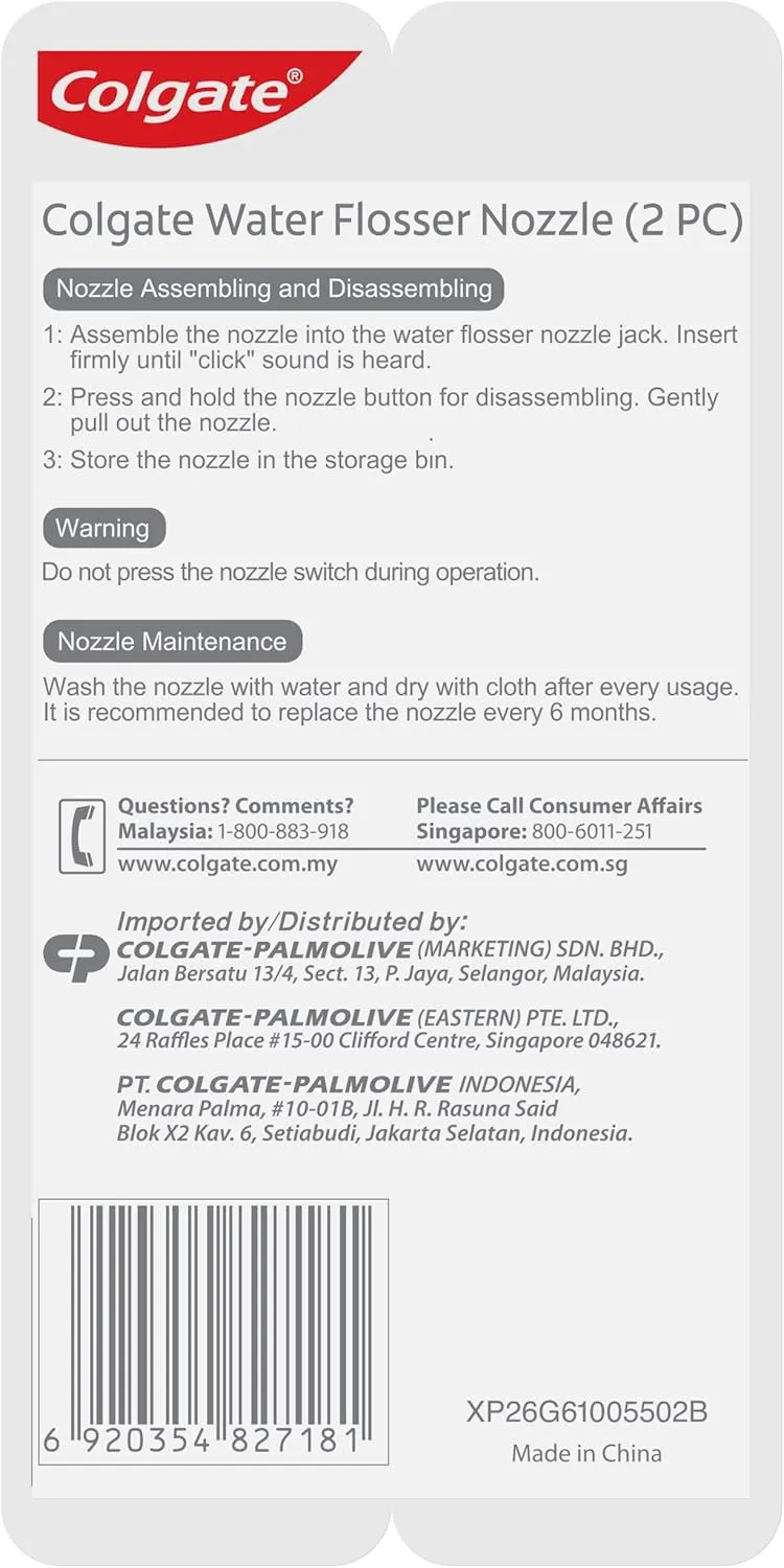 Colgate Water Flosser Nozzle Duo Pack