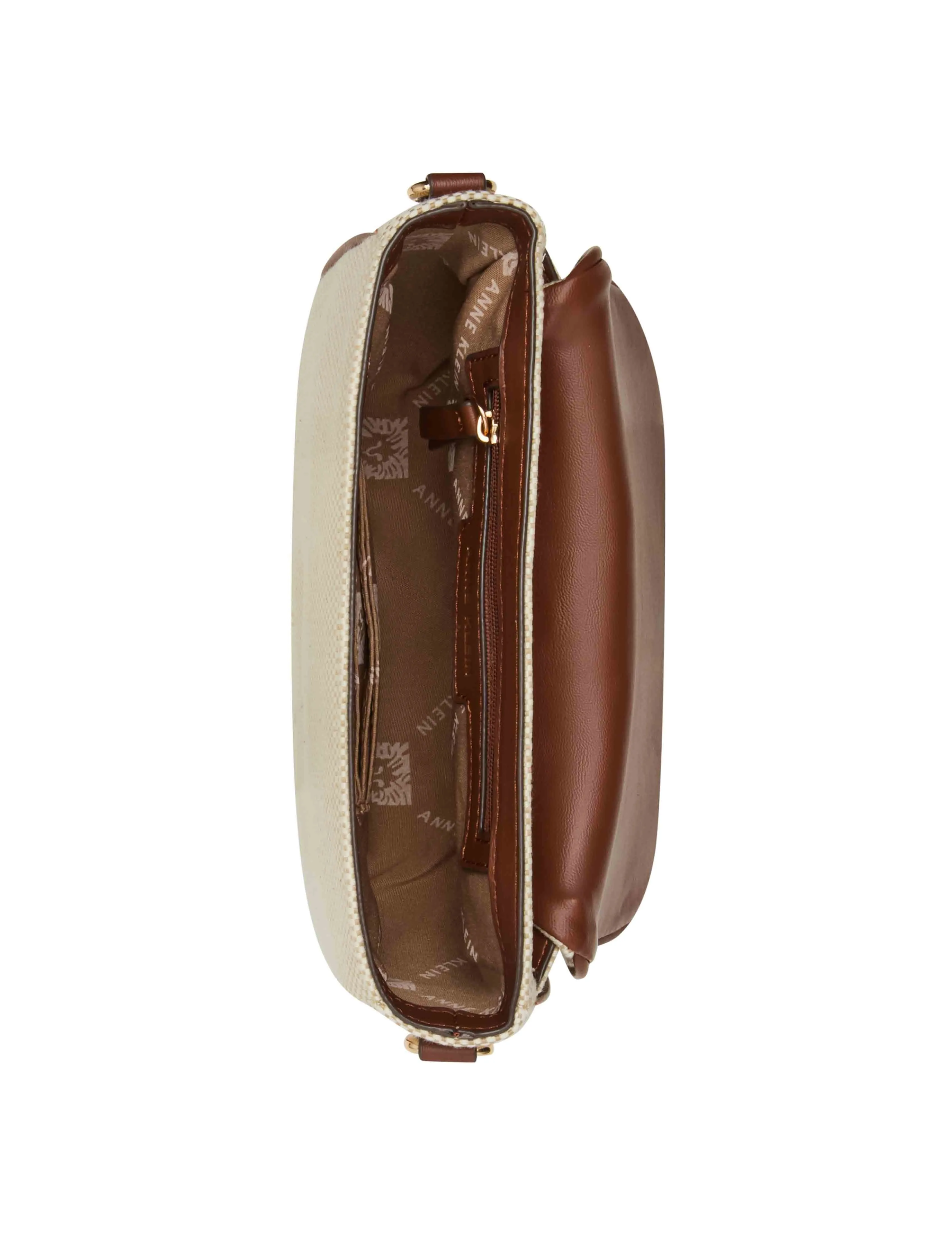 Covered Buckle Canvas Saddle Crossbody