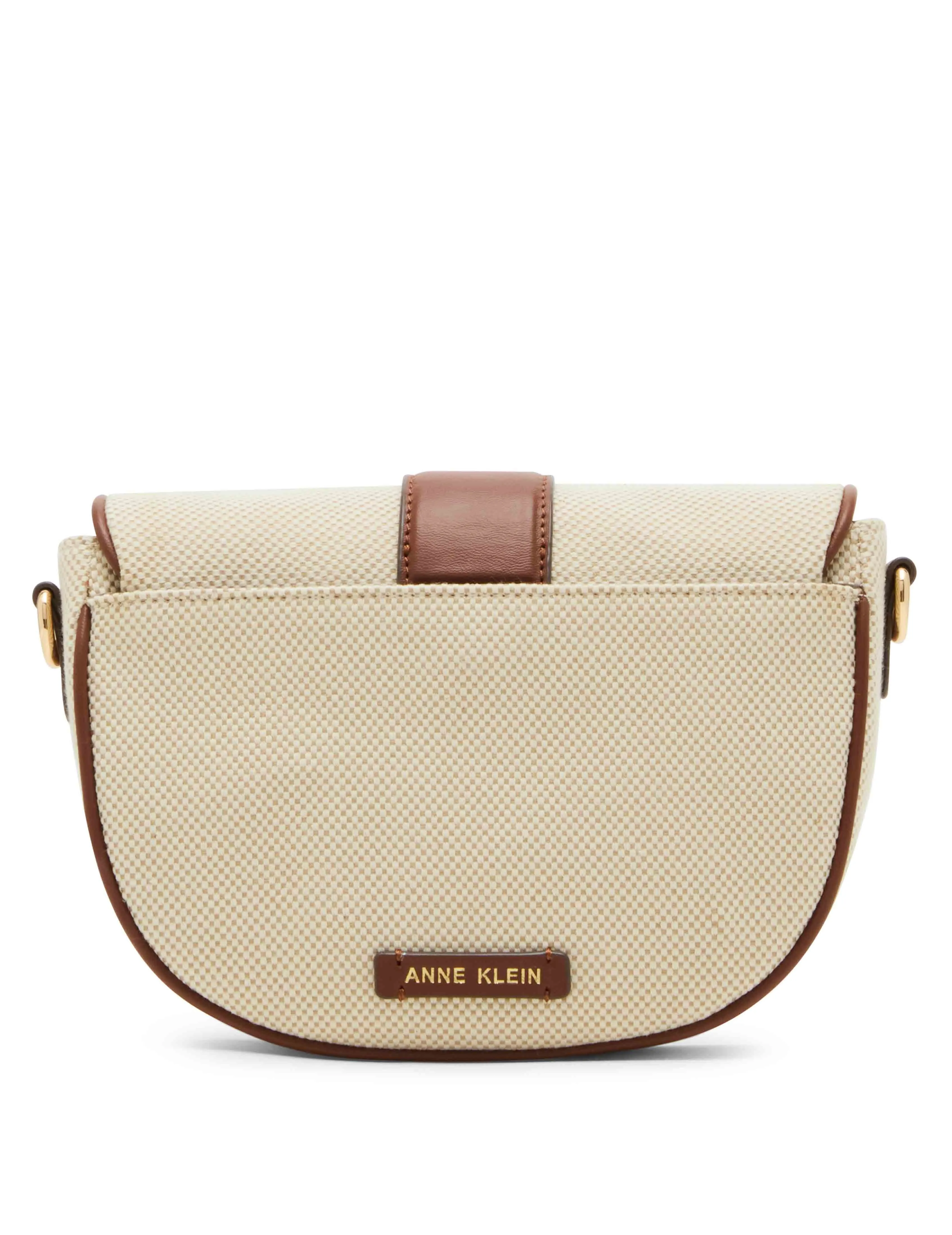 Covered Buckle Canvas Saddle Crossbody