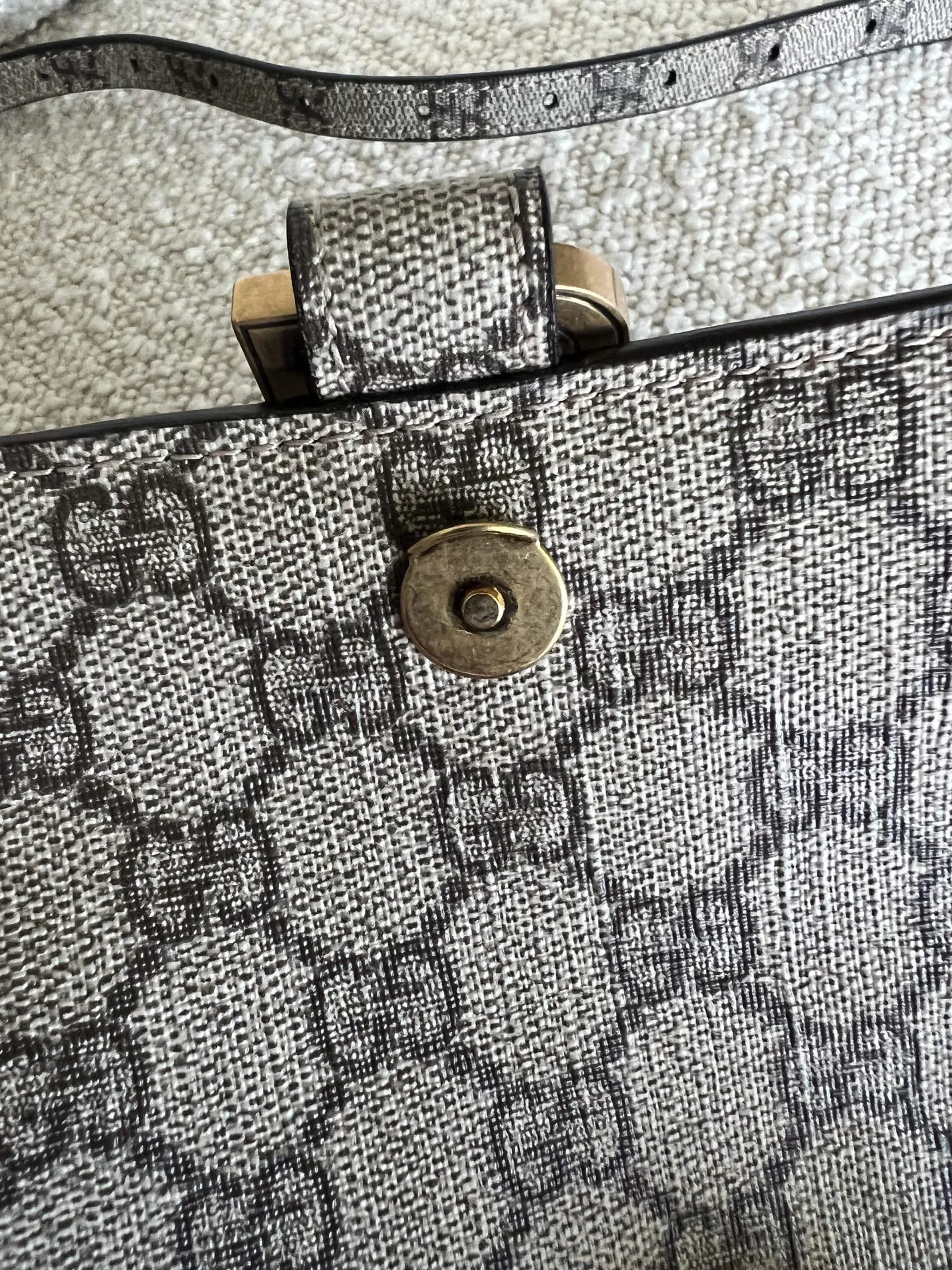 Gucci x Balenciaga The Hacker Project Small Hourglass Top Handle Bag Beige /Ebony