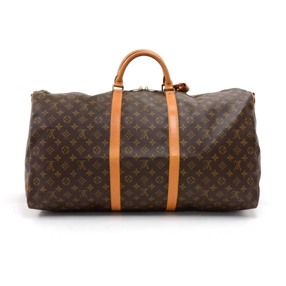Keepall 60 Bandouliere Monogram Canvas Travel Bag with Strap