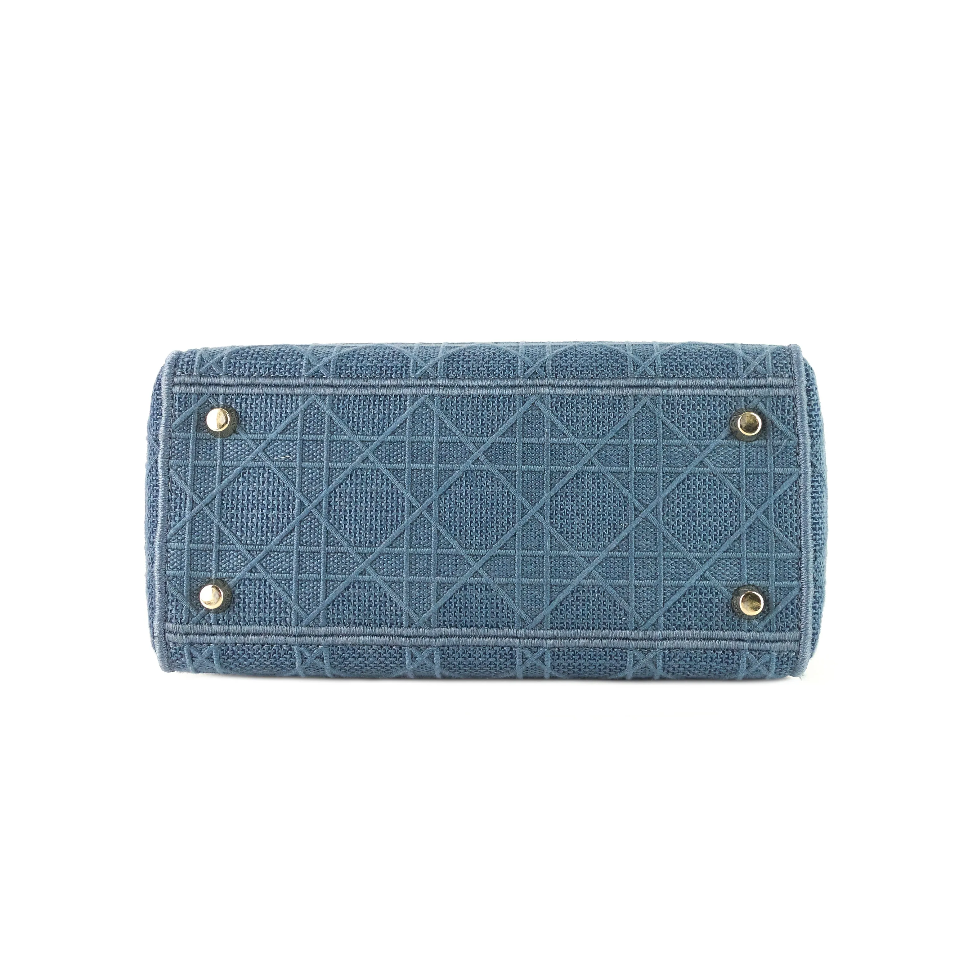 Lady D-Lite Medium Embroidered Cannage Bag