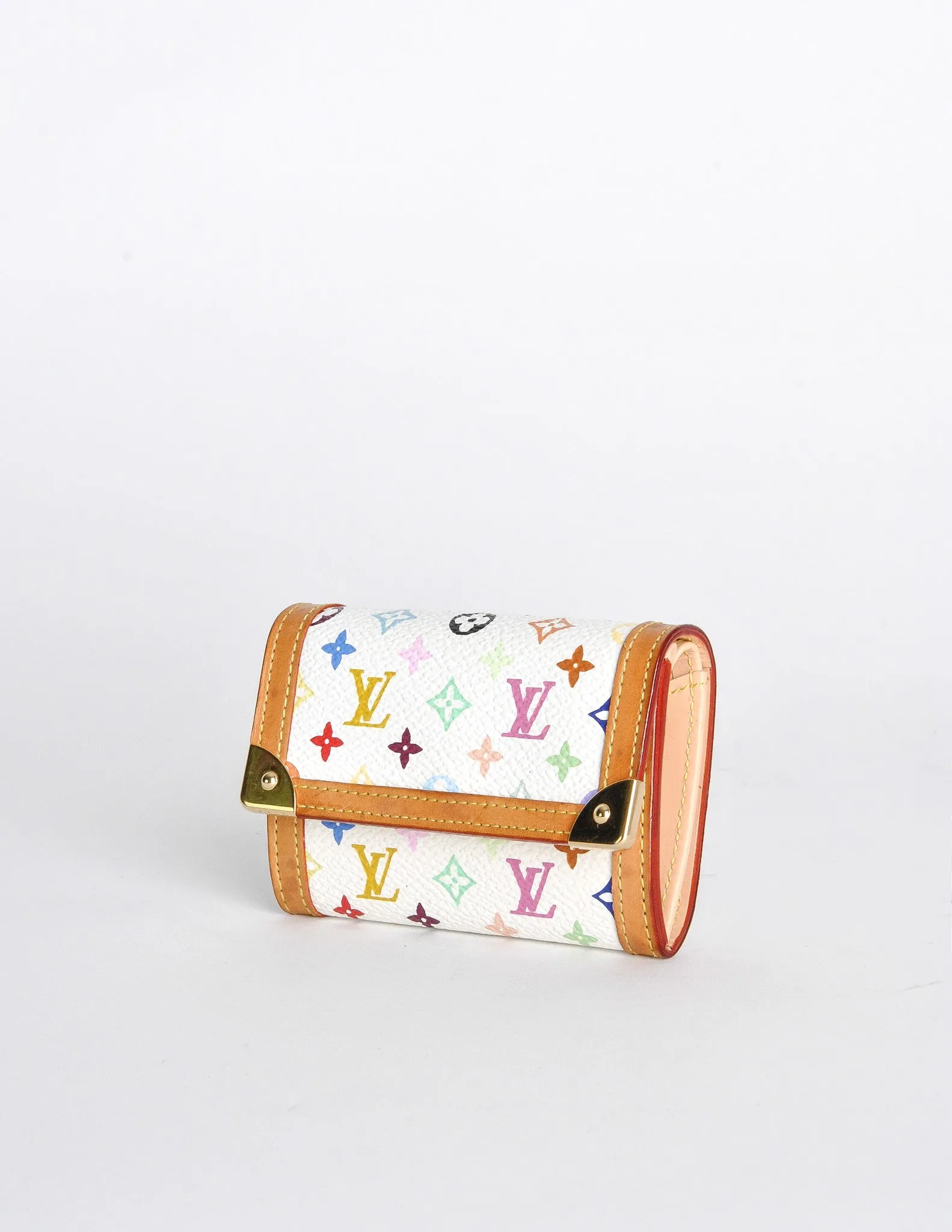 Louis Vuitton White Multicolor Monogram Trifold Wallet