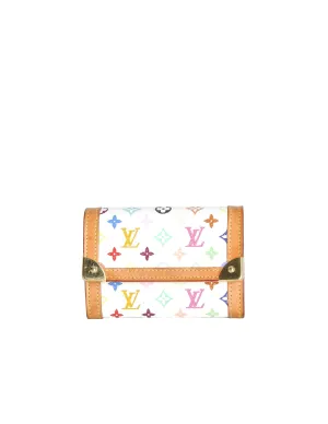 Louis Vuitton White Multicolor Monogram Trifold Wallet