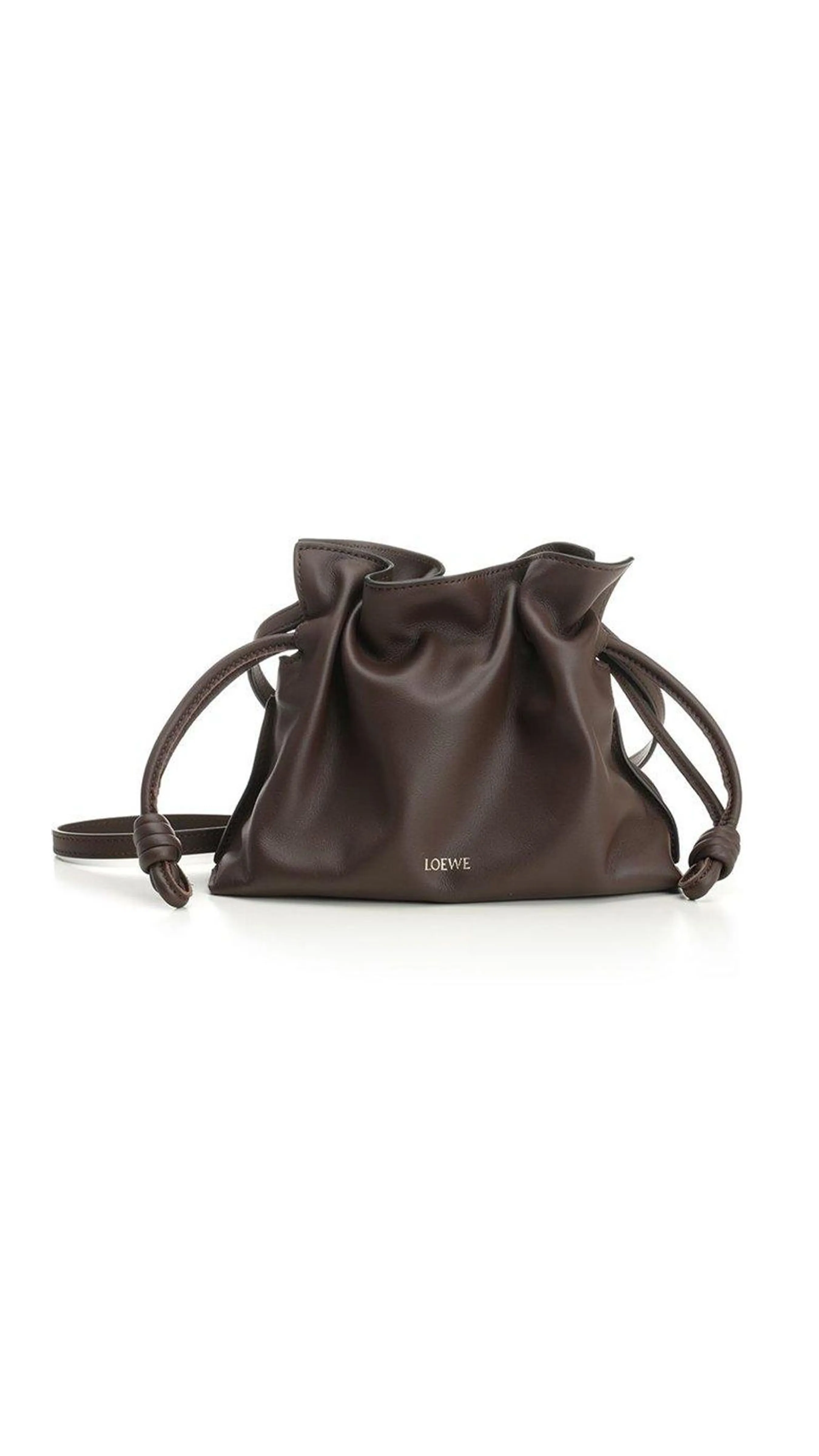 Mini Flamenco Clutch in Nappa Calfskin - Chocolate