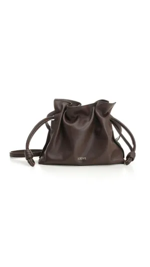 Mini Flamenco Clutch in Nappa Calfskin - Chocolate