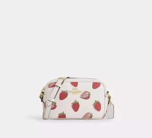 Mini Jamie Camera Bag With Strawberry Print