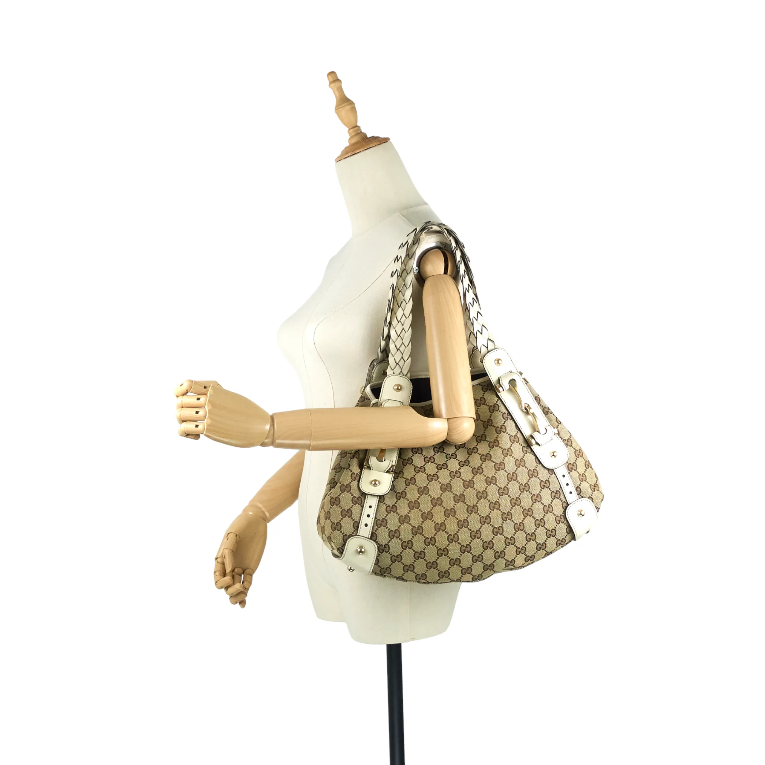 Pelham Monogram Canvas Hobo Bag