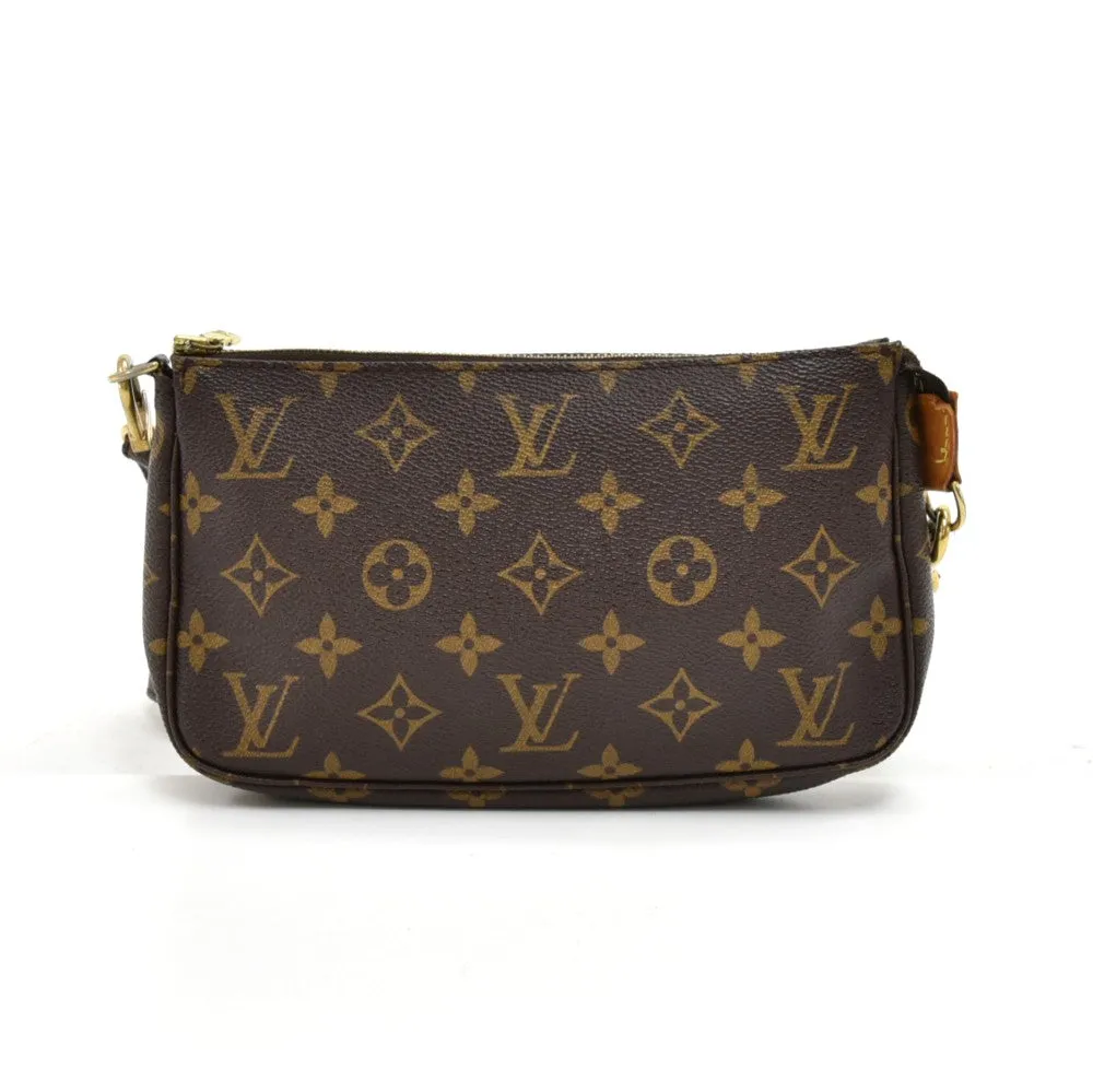 Pochette Accessoires Monogram Canvas Bag with Canvas Strap