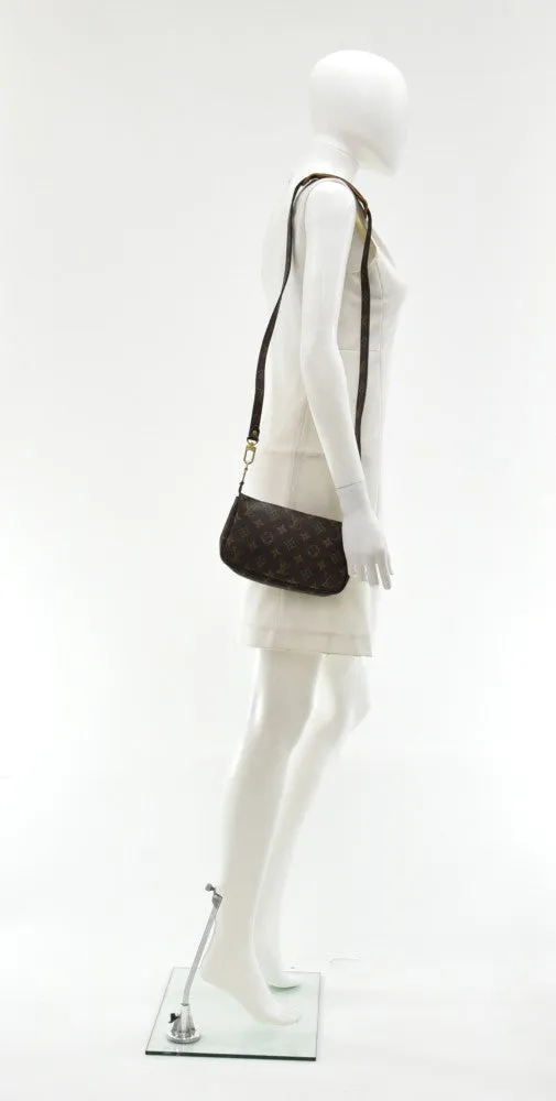 Pochette Accessoires Monogram Canvas Bag with Canvas Strap