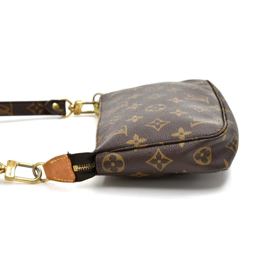 Pochette Accessoires Monogram Canvas Bag with Canvas Strap