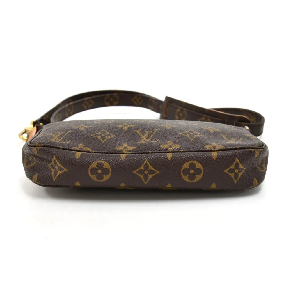 Pochette Accessoires Monogram Canvas Bag with Canvas Strap