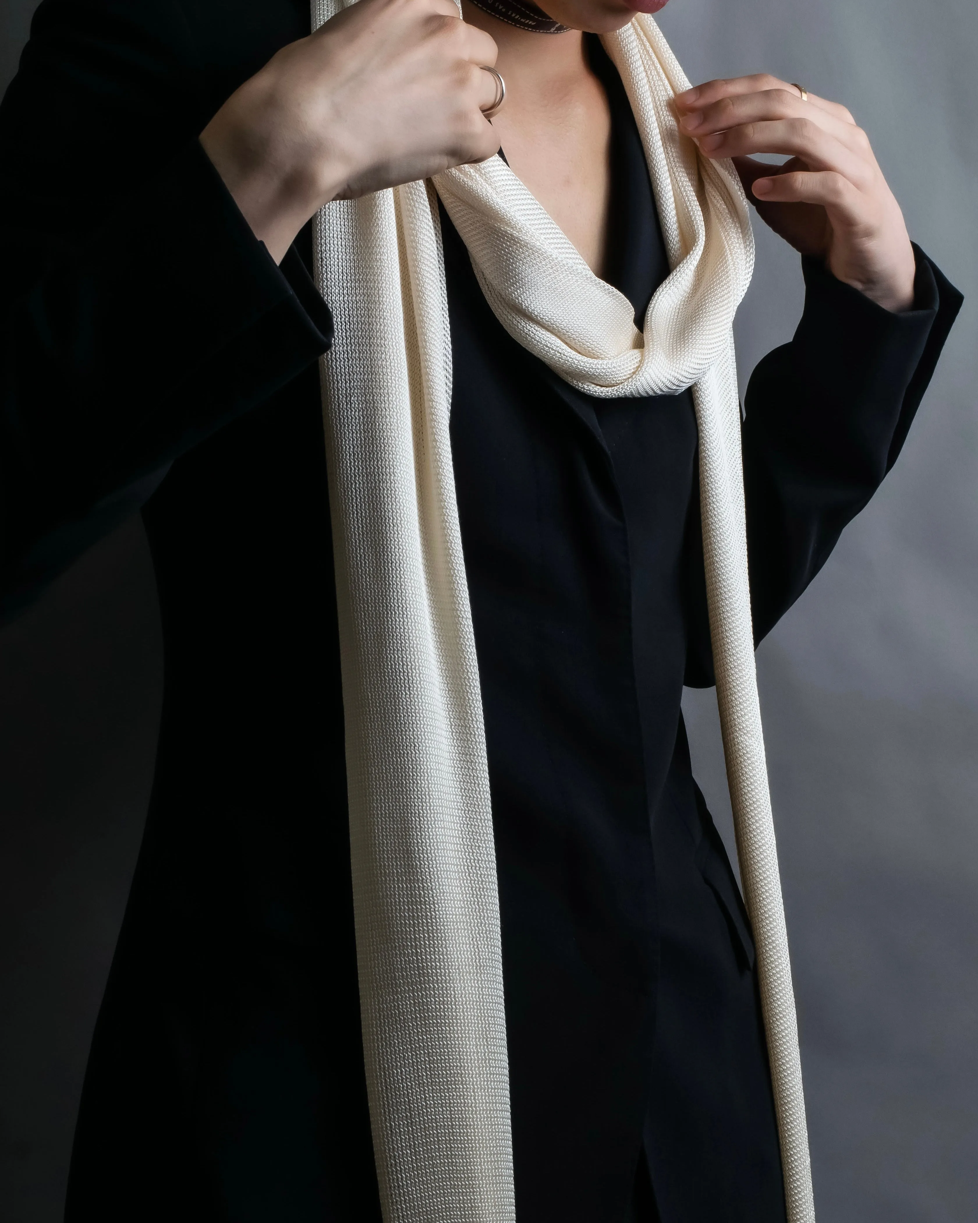 "LOEWE" Shiny silk anagram logo stole