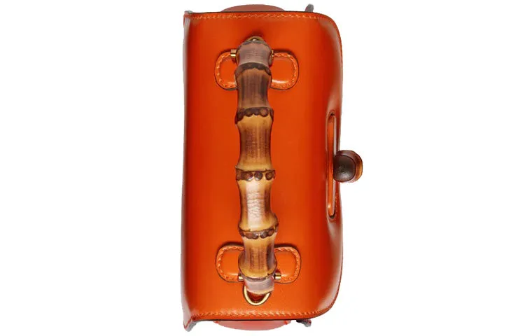 (WMNS) Gucci Bamboo 1947 Mini Top Handle Bag 'Orange' 686864-10ODT-7768