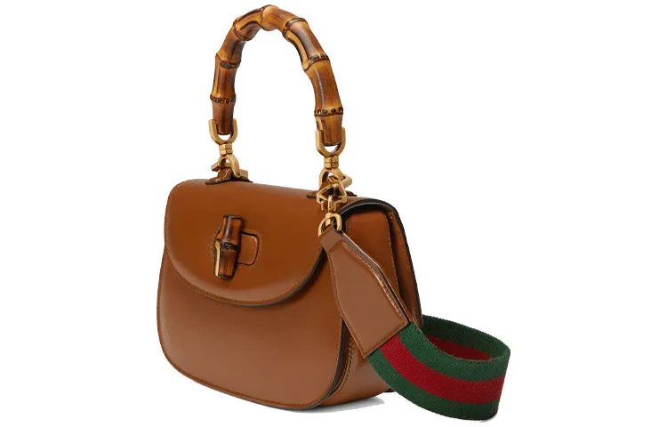 (WMNS) Gucci Bamboo 1947 Small Top Handle Bag 'Brown' 675797-10ODT-2579