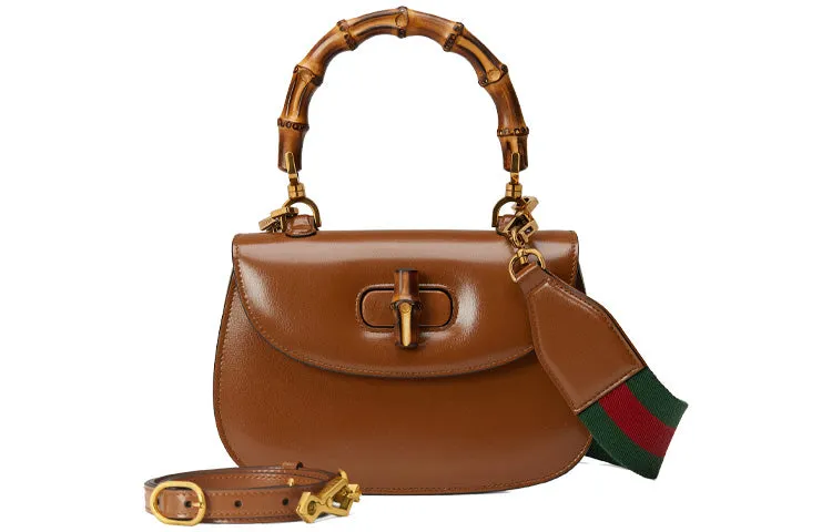 (WMNS) Gucci Bamboo 1947 Small Top Handle Bag 'Brown' 675797-10ODT-2579